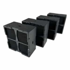 AIR2GO Regenerierbarer Aktivkohlefilter für Whirlpool FCB0132356B COMBOHOB (4 Stück) Dunstabzug, Wrasenabzug, Kochfeld