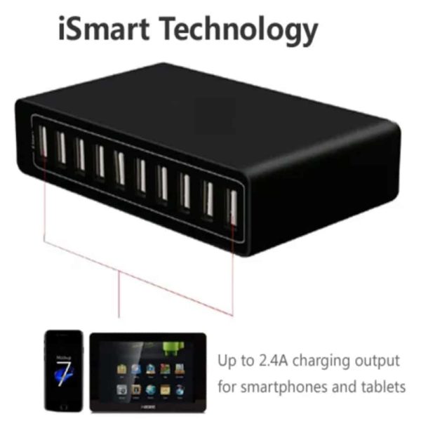 Elektrische Leistung 10 Port-USB Station 60W Lade 10-Port-Wall Charger- Ladegerät