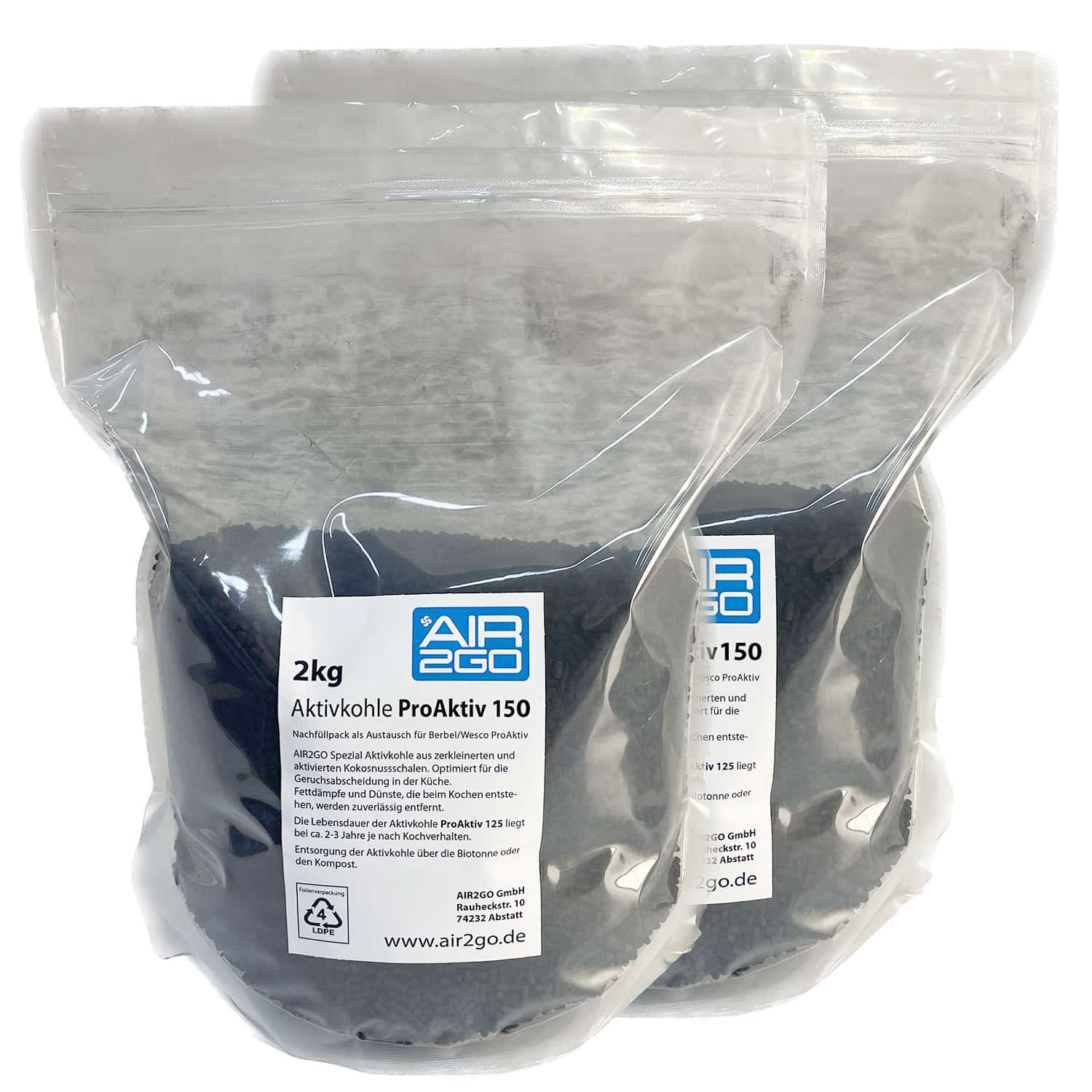 Aktivkohle Granulat 2,5L Aus Kokosnussschalen 8x30 Mesh - Wasserfilter Kohle