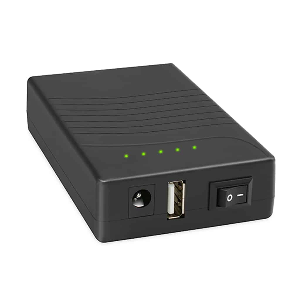 TalentCell Mini USV UPS YB1203000 3000mAh 12V DC USB mit Ladegerät - Air2Go